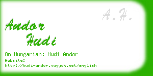 andor hudi business card